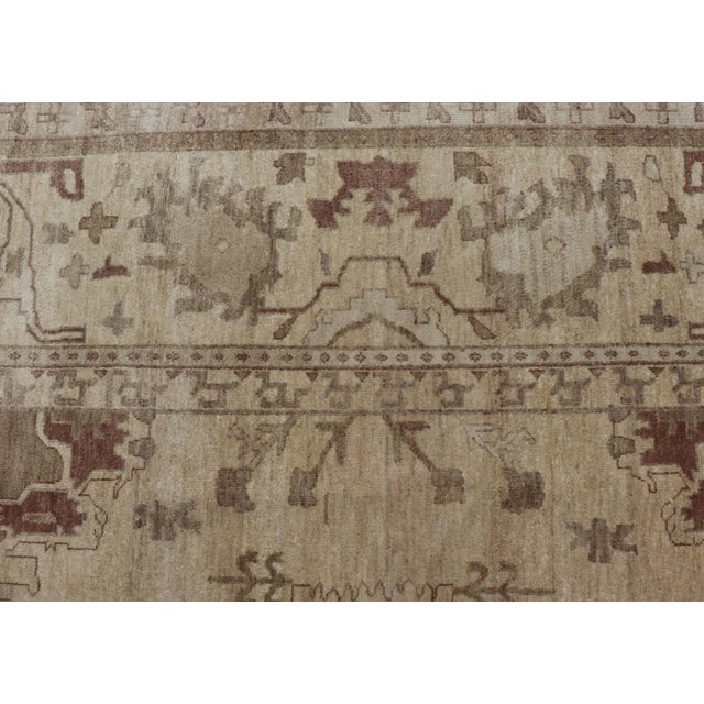 Early 21st Century Indian Floral Medallion Oushak Area Rug by Keivan Woven Arts For Sale - Image 5 of 11