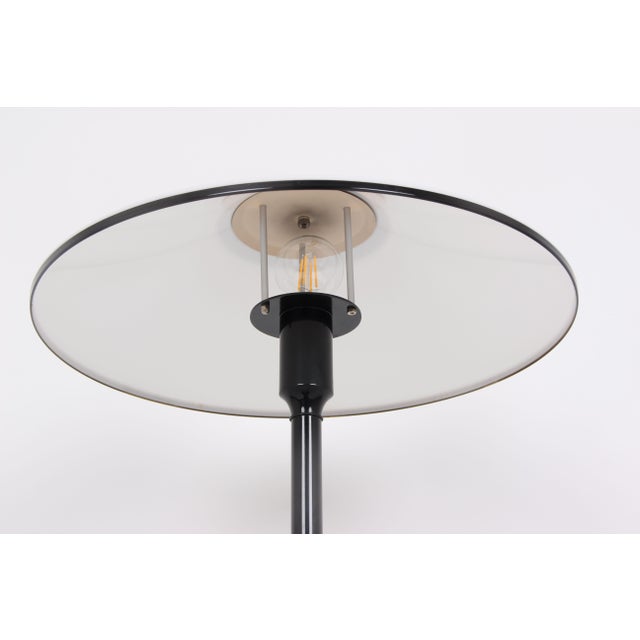 Floor Lamp in Black Metal and Plastic with White Shade, 1960s For Sale - Image 4 of 6