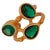 Cleopatra Jade & Gold Adjustable Ring, Size 4 For Sale In Miami - Image 6 of 8