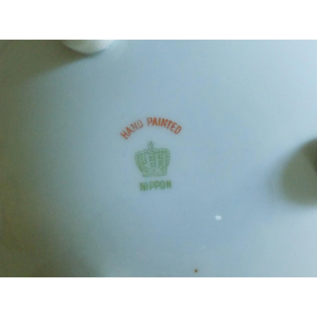 1920s Meito China Nippon Era Japanese Handpainted Finger Bowl For Sale - Image 6 of 7