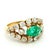 1960s Colombian 18k Yellow Gold Emerald & Diamond Cocktail Ring, Size 7 For Sale - Image 14 of 14