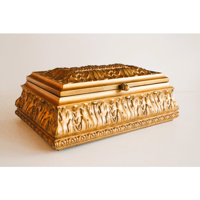 Rococo Bombay Italian Style Art Nouveau, Rococo Carved Jewerly Box For Sale - Image 3 of 5