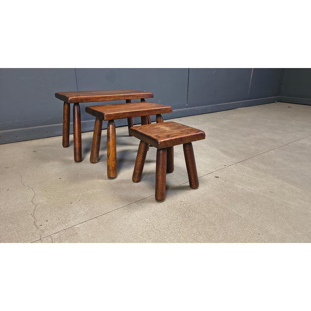 Vintage Brutalist Nesting Tables, 1960s, Set of 3 For Sale - Image 6 of 10