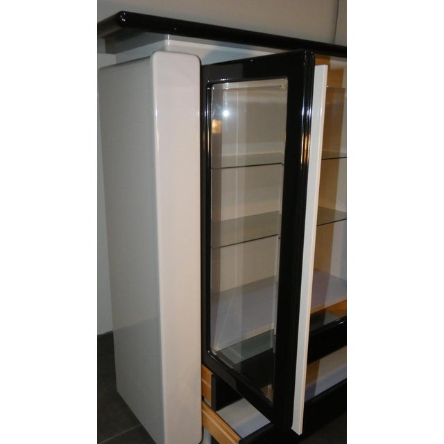 Two-Tone Lacquered Wood Bar Cabinet, Italy, 1980s For Sale - Image 6 of 14