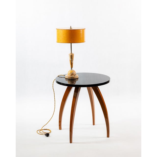 Art Deco Marble Table Lamp, Czechoslovakia, 1930s For Sale - Image 6 of 6