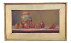 Vivid Impressionist Still Life Painting By P.K. King Late 20th Century