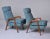 Teal Mid Century Italian Chairs With New Teal Tweed Upholstery - Pair For Sale - Image 8 of 13