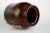 Primitive Brown Stoneware Crock With Punch Needle Star For Sale - Image 4 of 9