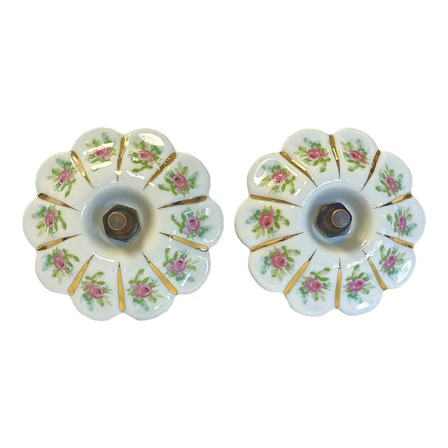 Vintage Victorian Style Porcelain Curtain Tiebacks- a Pair For Sale