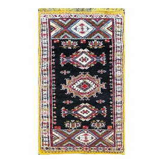 Vintage Handmade Moroccan Rug,#17362, 3'9"6'6" C-1960's For Sale