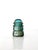 This antique Hemingray No. 12 telephone insulator is crafted from luminous aqua glass with embossed lettering and a...