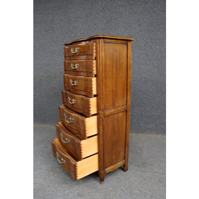John Widdicomb French Provincial Cherry Lingerie Chest/Tall Dresser For Sale - Image 9 of 11