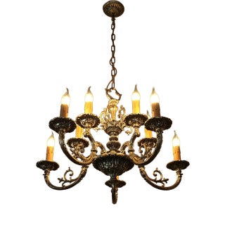 Vintage Neo-Rococo 10-Arm Chandelier For Sale