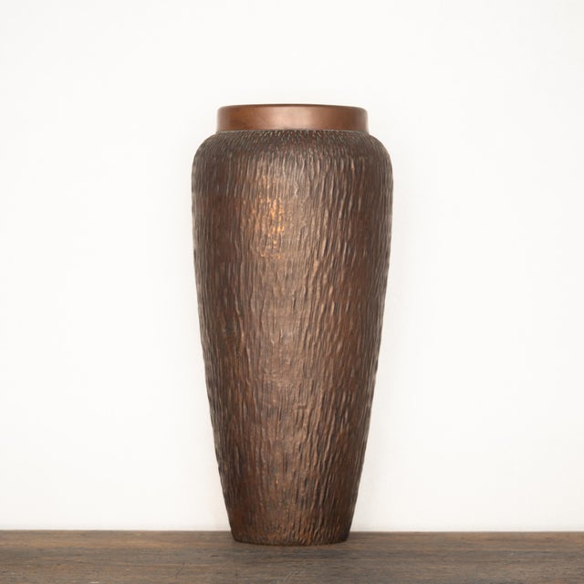 Vintage Brutalist Hammered Copper Umbrella Stand, 1970s For Sale - Image 4 of 18