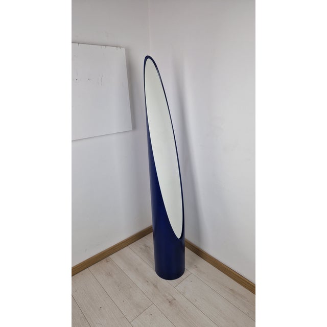 Model Unghia Nail Lipstick Floor Mirror in Blue For Sale - Image 9 of 12