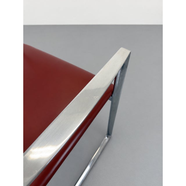 Eve 184 Armchairs in Leather and Steel by Piero Lissoni for Cassina, 2010s, Set of 4 For Sale - Image 9 of 12