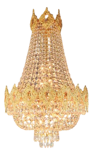 Modern Gold Chandelier Crystals Empire Basket New Classic