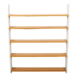 Open Shelf Bookcase in Grey Wood with Veneered Shelves by Erika Schlaepfer-Thoene for Hegnauer, 1956 For Sale