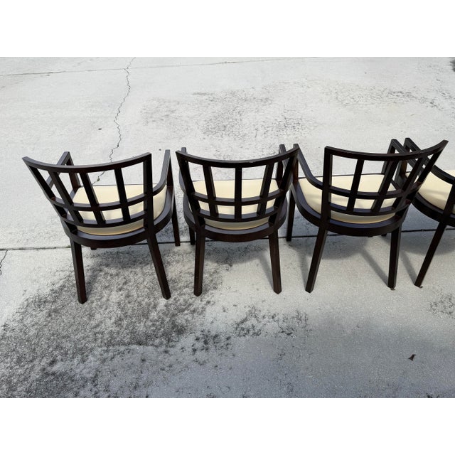 Coffee Vintage Signed Knoll Studio Dining Armchairs, Set of 6 For Sale - Image 8 of 16