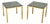 Vintage French Brass Side Tables with Marble Tops, 1970s, Set of 2 For Sale