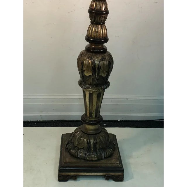 Monumental Ornate Baroque Carved Wood Torchieres - a Pair For Sale - Image 11 of 12