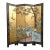 Vintage Oriental Asian Gold Four Panel Screen Room Divider Coromandel W Birds For Sale