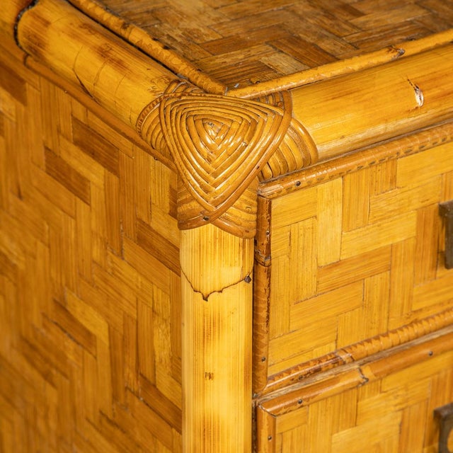 1970s 20th Century French Bamboo Chest of Drawers, 1970s For Sale - Image 5 of 16