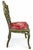 19th-C. Green Painted Black Forest Carved Faux Bois Side Chair in Dog Toile Linen For Sale In Atlanta - Image 6 of 6