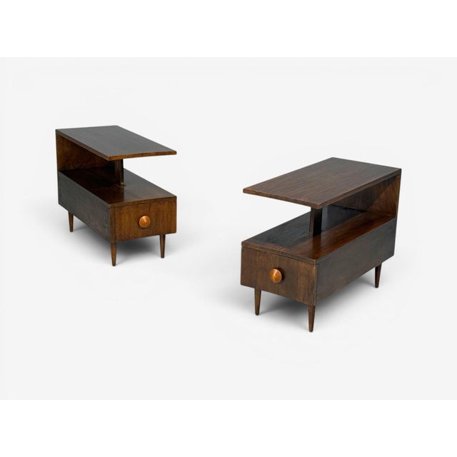 Mid-Century Modern Gilbert Rohde, Rare Paldao End Tables, Walnut, Usa, 1940s For Sale - Image 3 of 17