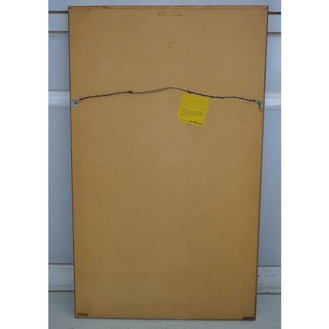 Labarge Hand Painted Chinoiserie Rectangular Mirror For Sale - Image 9 of 10