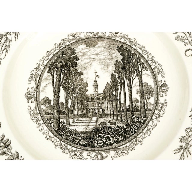 Wedgwood Mid 20th Century English Wedgwood Williamsburg Restoration Transferware Plates, Set of 12 For Sale - Image 4 of 14