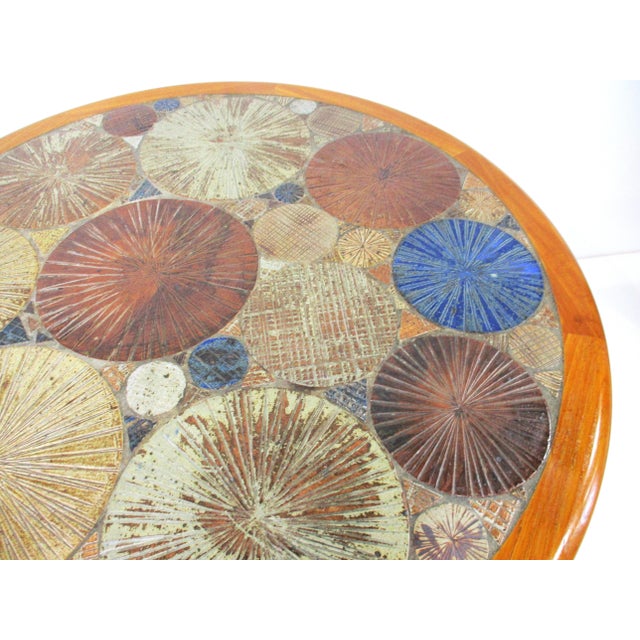 Mid 20th Century Tue Poulsen Tile Top Dining Table for Haslev Denmark For Sale - Image 5 of 10