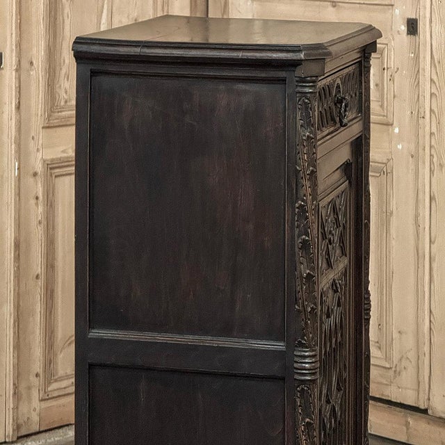19th Century Gothic Oak Confiturier Cabinet For Sale - Image 12 of 18