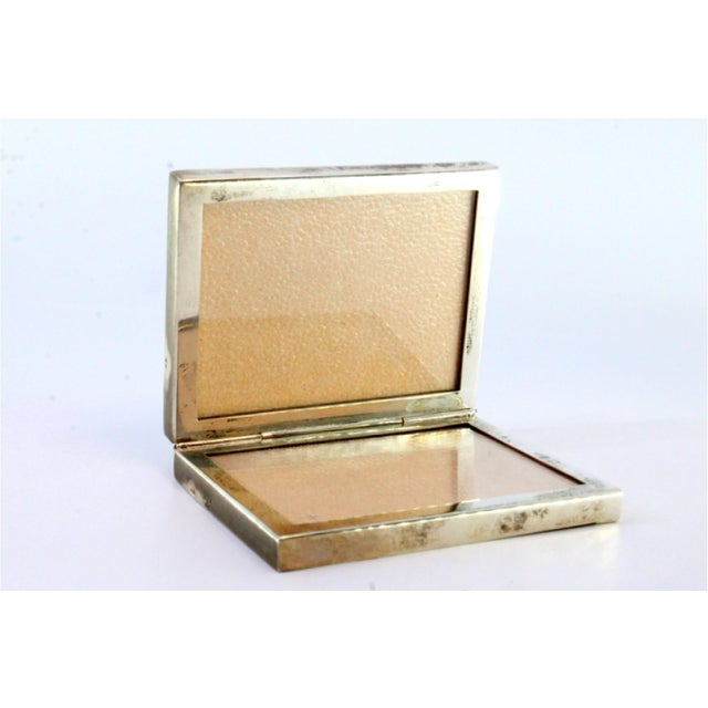 Metal Double Frame in Silver Lined with Wood For Sale - Image 7 of 9