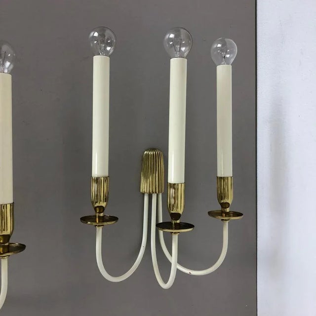 Brass Wall Lights from Vereinigte Werkstätten München, Germany, 1950s, Set of 2 For Sale - Image 4 of 18