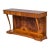 Italian Art Deco Three Drawer Walnut Console With Crotch Veneer For Sale