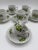 Item: Fine mocha/espresso set by Mitterteich Bavaria with six cups and six saucers; decorated with green roses and a...