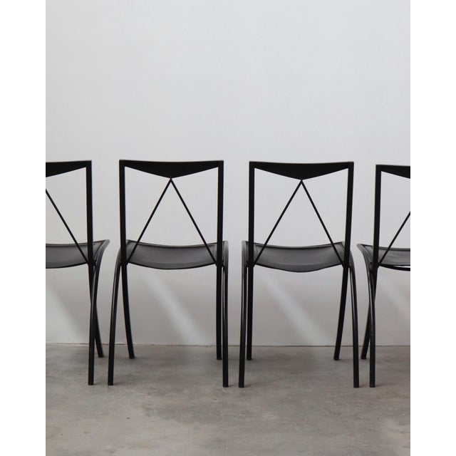 Black 1980s Cattelan Italia Bella Folding Chairs, Pair of Two For Sale - Image 8 of 8