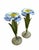 Mid 20th Century Italian Tole Flowers Botanical Candle Holders, a Pair For Sale In Miami - Image 6 of 9