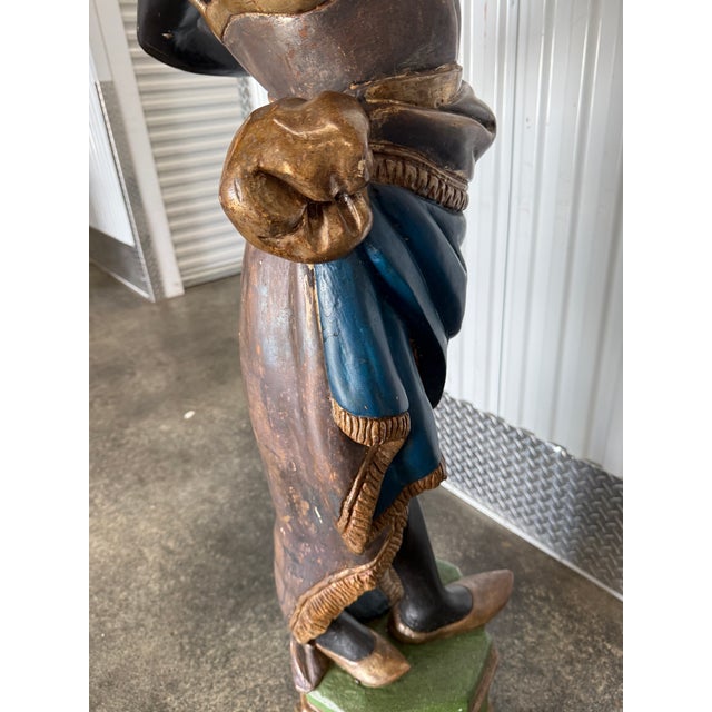 Lifesize Italian Hand Carved Polychromed Blackamoors For Sale - Image 17 of 18