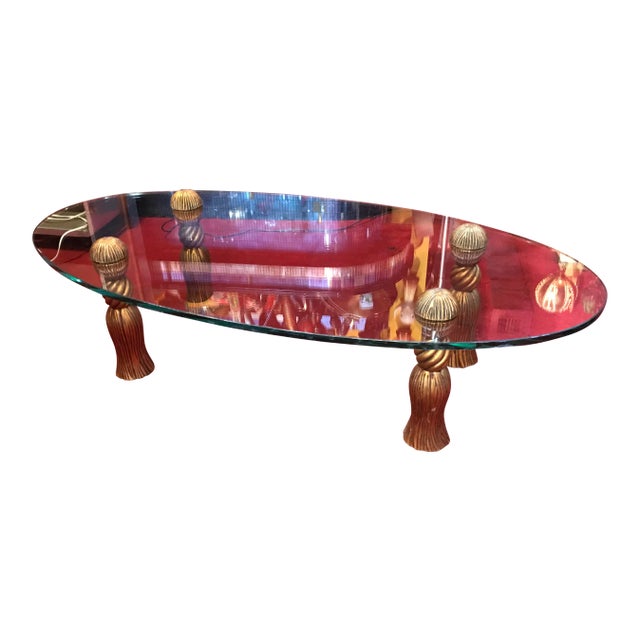 Regency Style Phyllis Morris Tassel Coffee Table For Sale