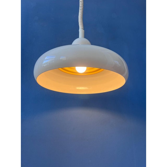 Mid-Century Modern Beige UFO Hanging Lamp by Knud Christensen For Sale - Image 5 of 13