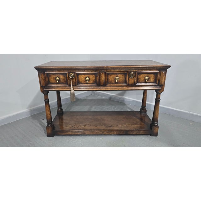 Brown Oak Sideboard with Dresser Base, 1920 For Sale - Image 8 of 18