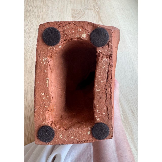 Sueko Kawamura Signed Terracotta Abstract Figurative Sculpture, Cubist Style For Sale - Image 9 of 9