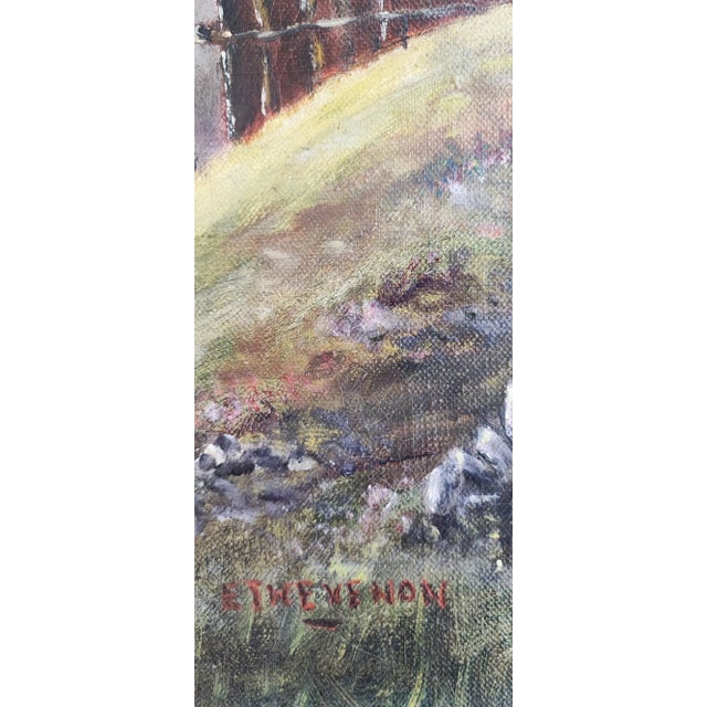 Ethevenon, Maria Zum Schnee Chapel, Oil on Canvas For Sale - Image 3 of 12