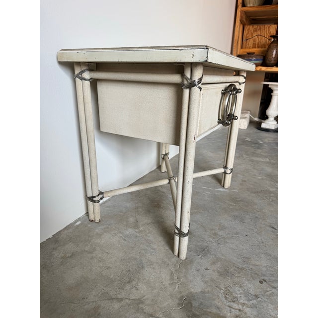 Vintage One Drawer End Table / Nightstand With Oversized Ring Pull Handle For Sale - Image 9 of 11