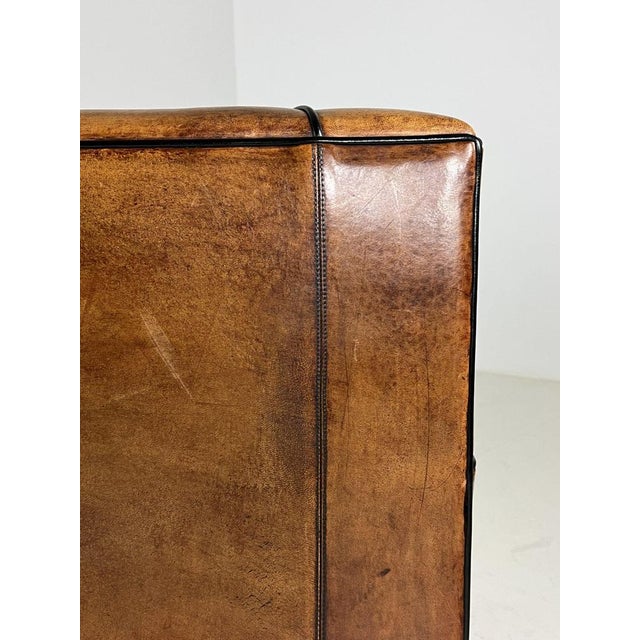 Vintage Three-Seater Sofa in Leather For Sale - Image 13 of 16