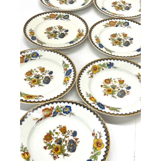 Vintage Haviland Limoges the Amiens Porcelain Floral Print Berry/Dessert Bowls - Set of 10 For Sale - Image 11 of 13