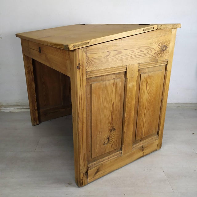 Antique Fir Office Counter For Sale - Image 8 of 18