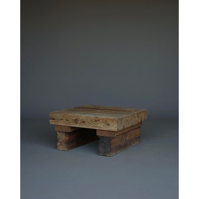 1970s Small Brutalist Pine Coffee Table, 1970s For Sale - Image 5 of 16